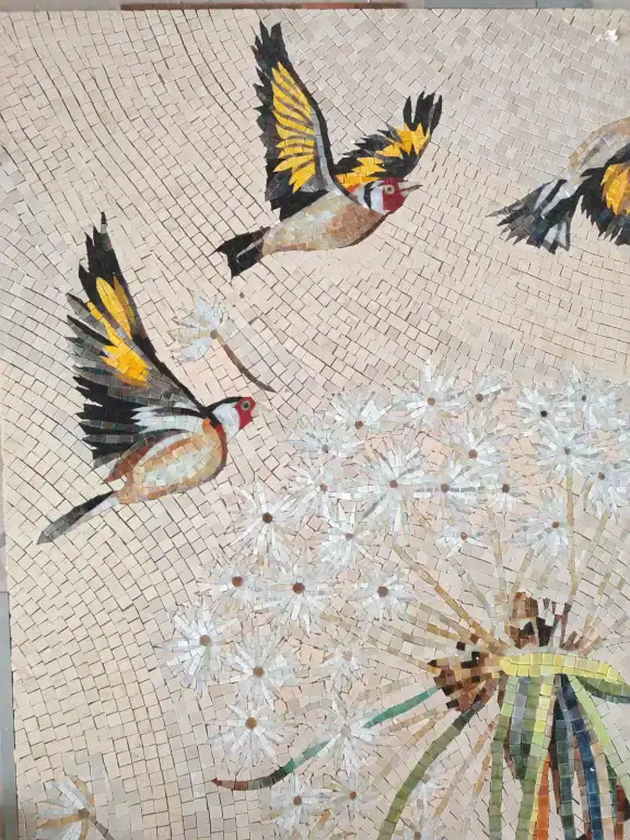 Custom Kitchen Bird Mosaic