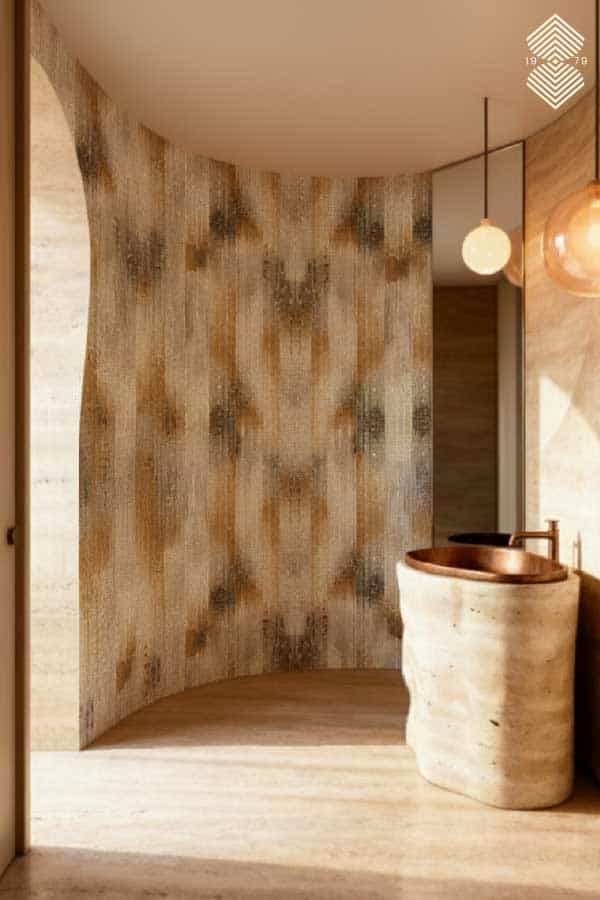 shower mosaic feature wall