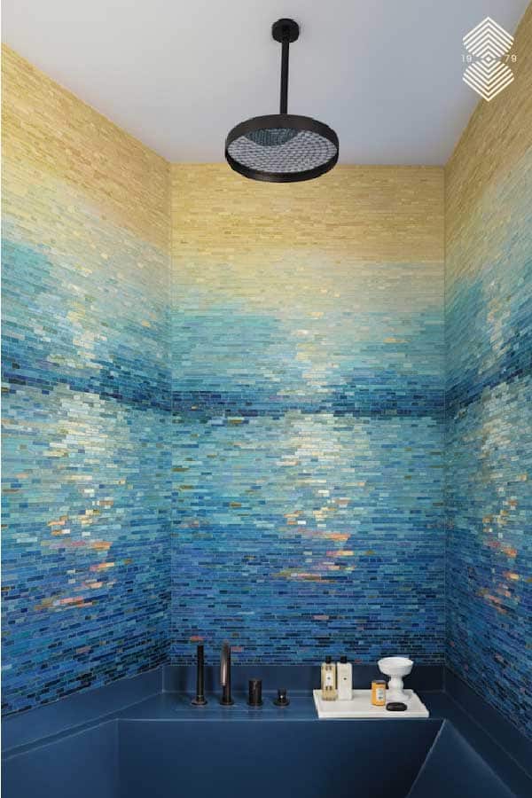 mosaic shower wall