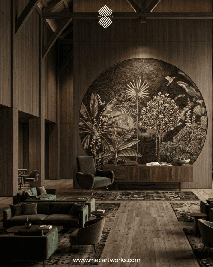 handmade jungle mosaic wall art