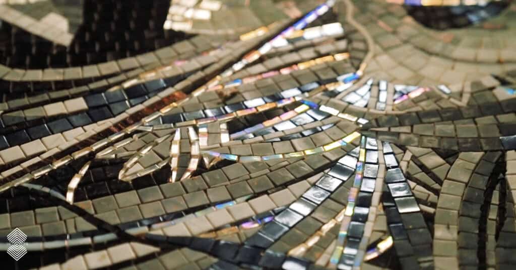 leopard mosaic mural ideas