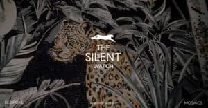 leopard mosaic mural