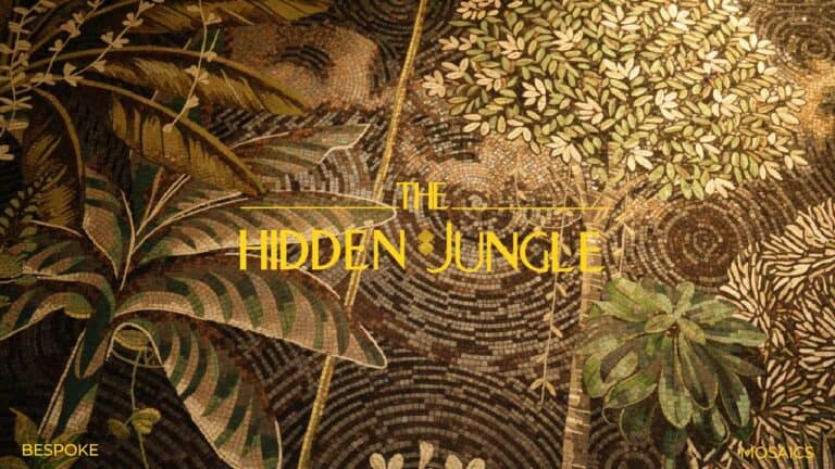 hidden jungle mosaic mural