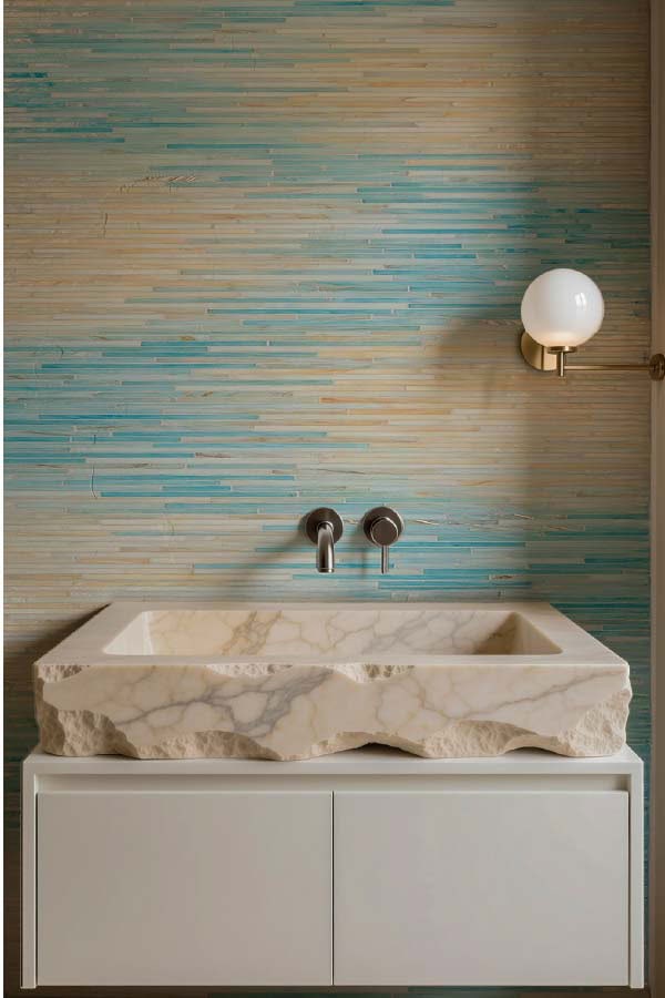 bathroom mosaic tile art