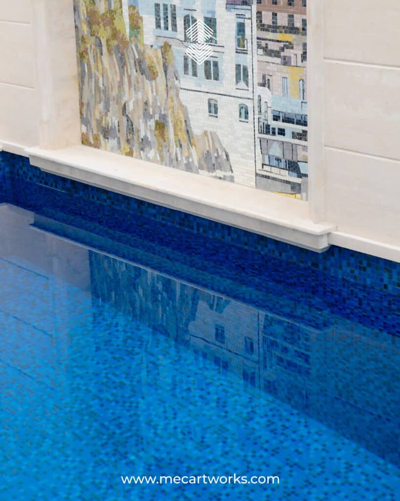 pool wall mosaic mural ideas