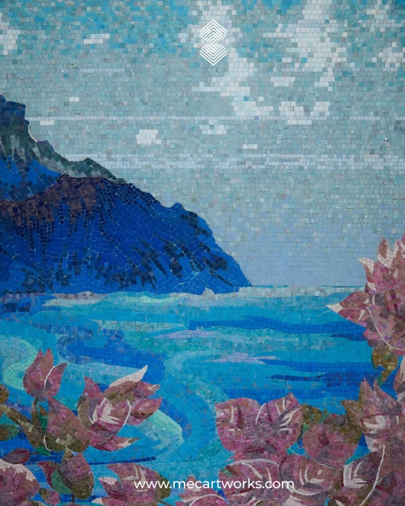 Mediterranean mosaic pool tile design ideas