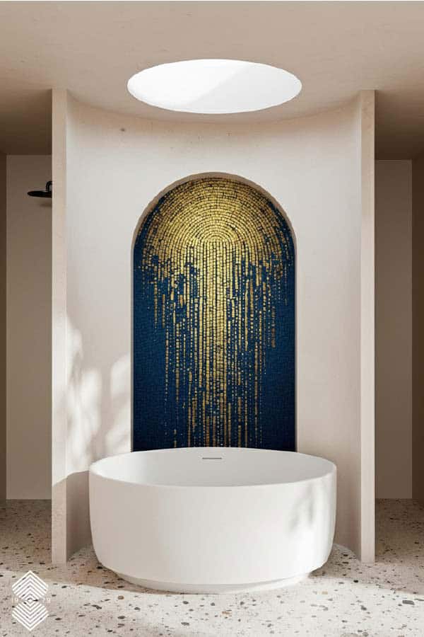bathroom mosaic tile art wall