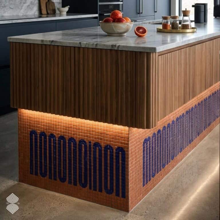 digital renders for kitchen counterbase mosaic