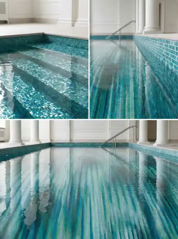 Pool Gradient Access Modern Gradient Mosaic Pool - MEC Artworks