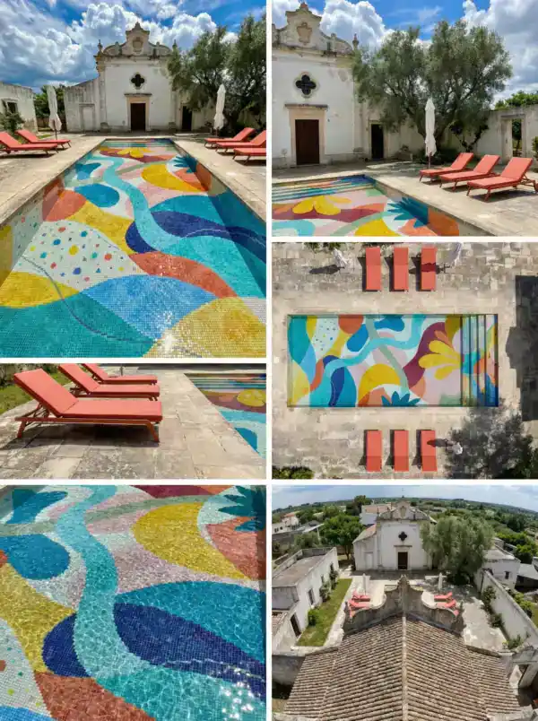 Statement Multicolor Mosaic Pool Floor - MEC Artworks