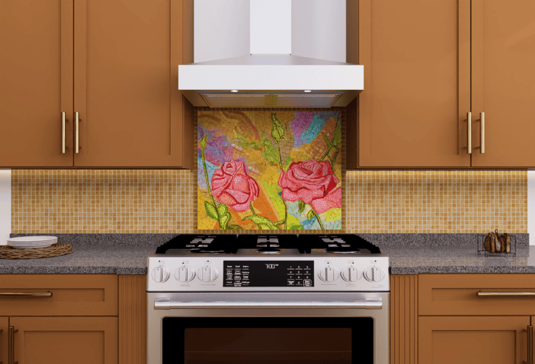Installed Kitchen Backsplash