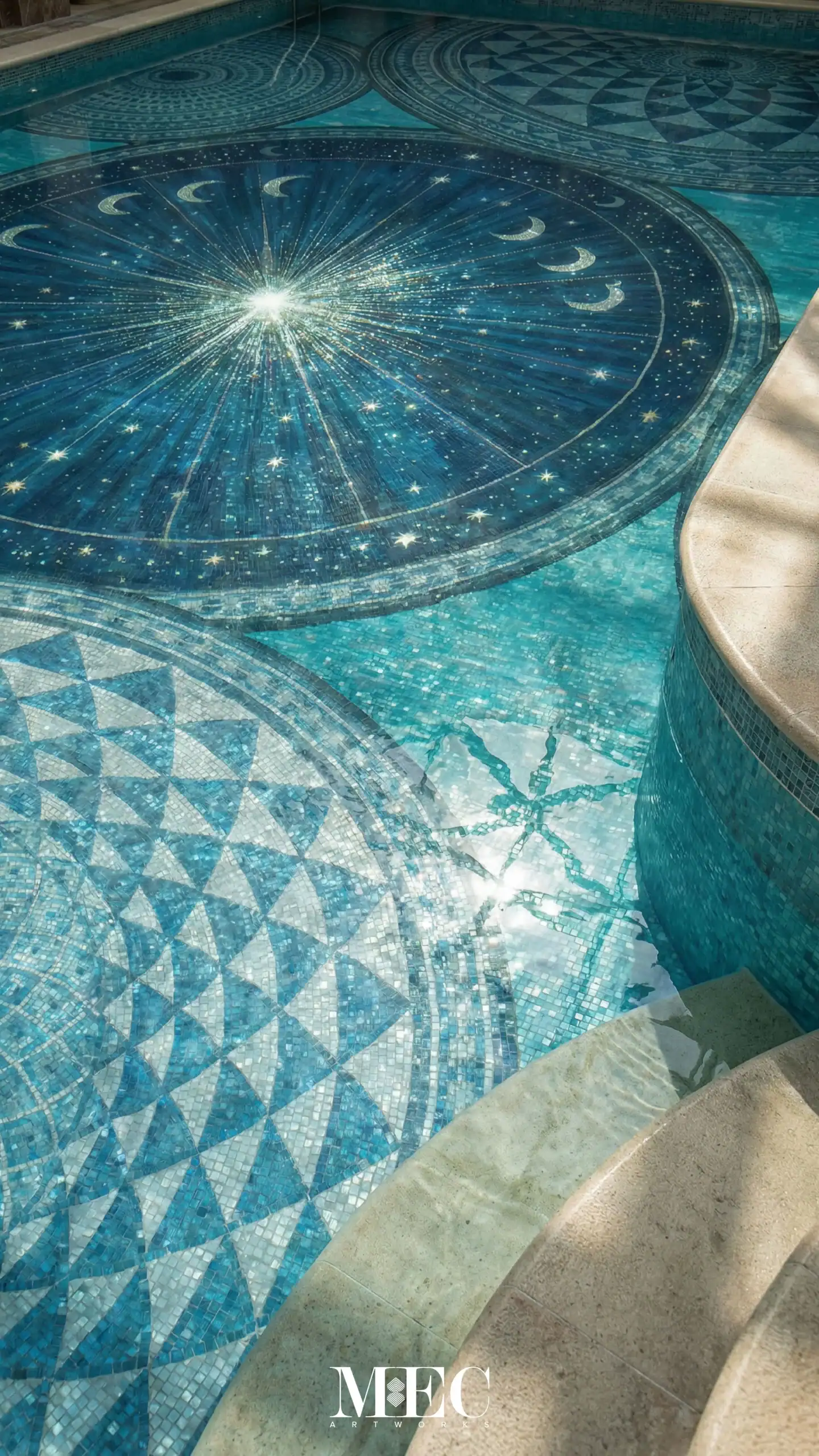 Cosmic Mandala Mosaic Pool - Image 2