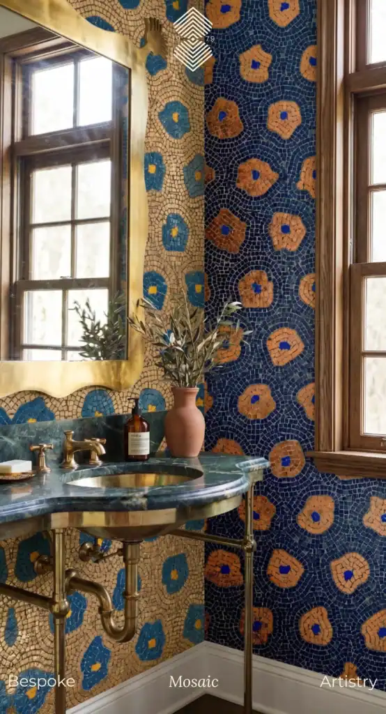 Contrasting Color Pattern Mosaics for Wall