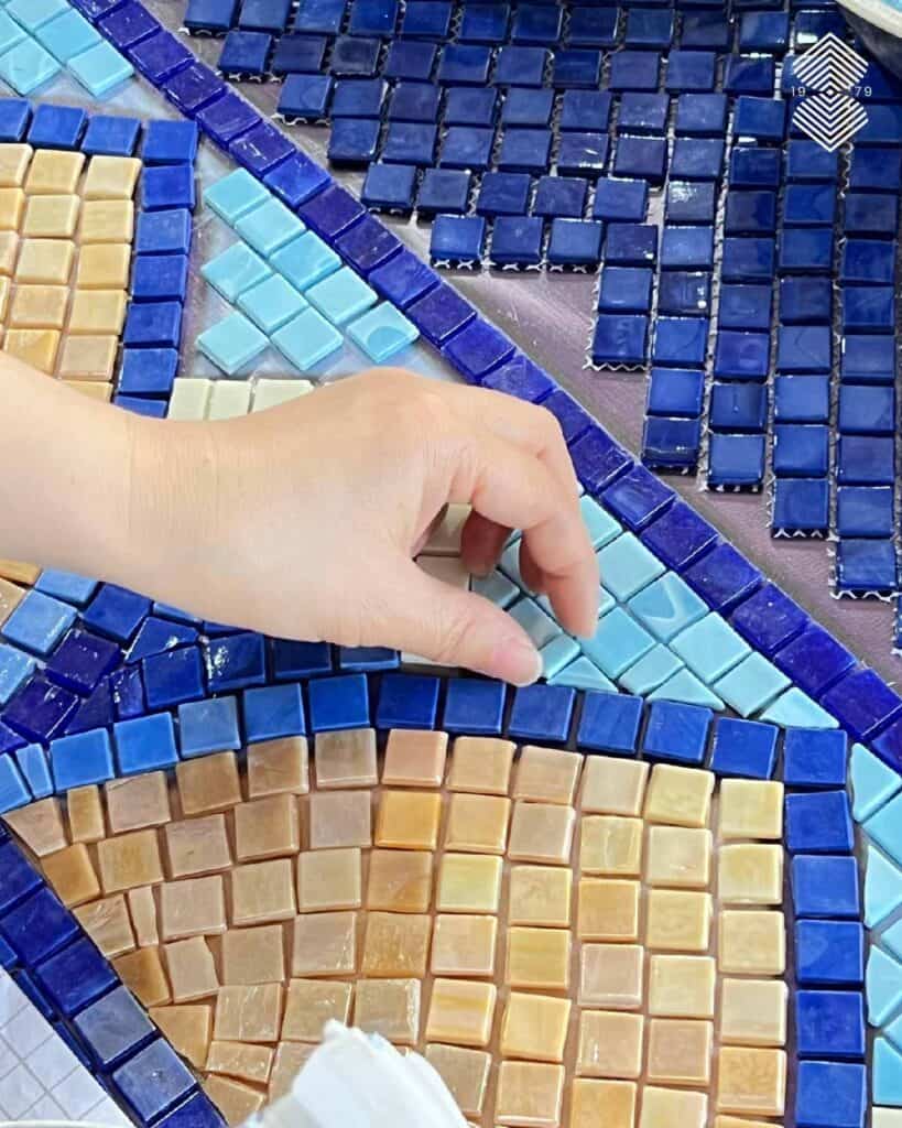 handcrafted luxury pool mosaics,
