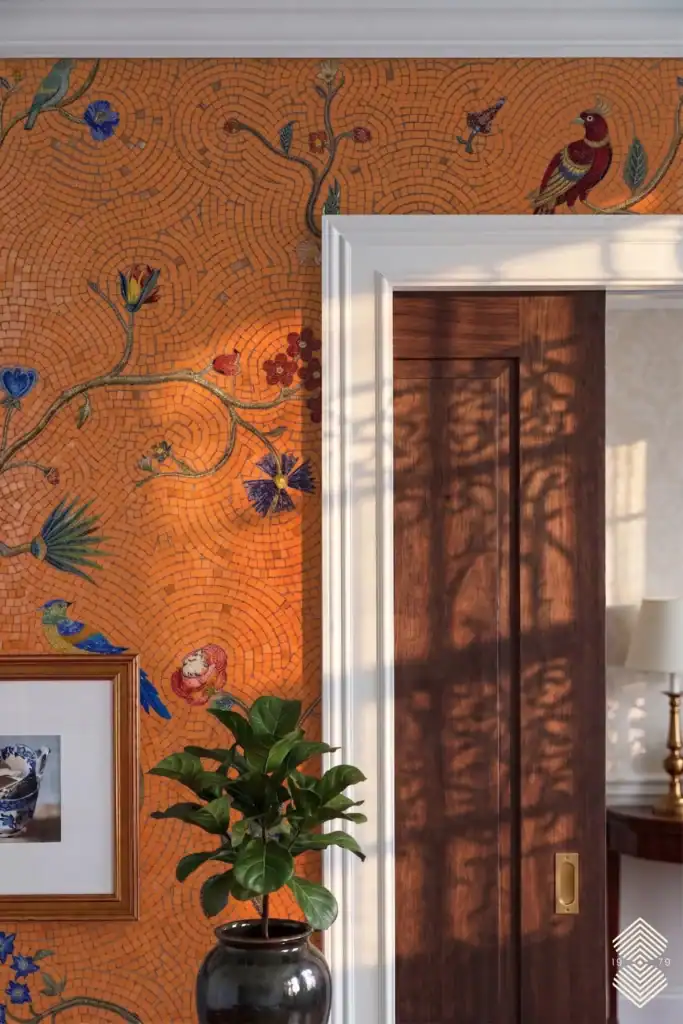 Orange Mosaic Wall for Home Interiors 2026