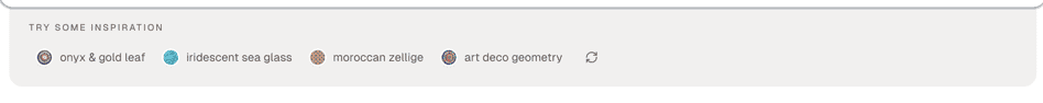 Using inspiration tags to visualize a custom mosaic in your room using AI