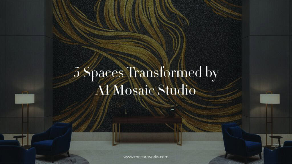 5 spaces transformed by AI mosaic studio