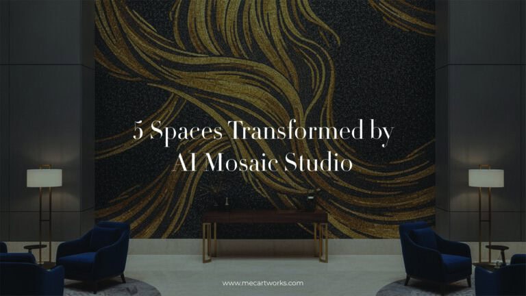 5 spaces transformed by AI mosaic studio