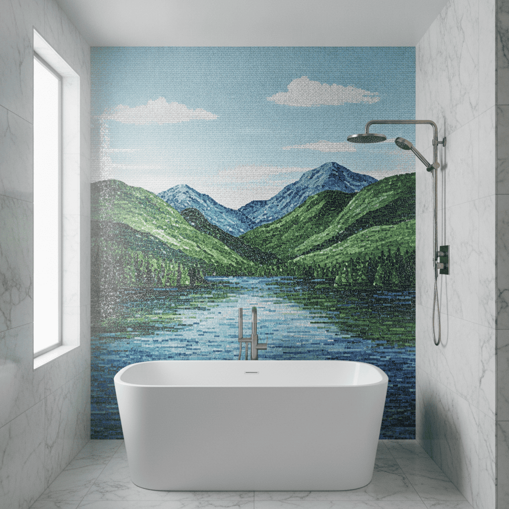 visualize bathroom mosaic tile for free