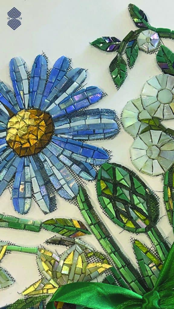 flower mosaic pattern and process for floral mosaic collection