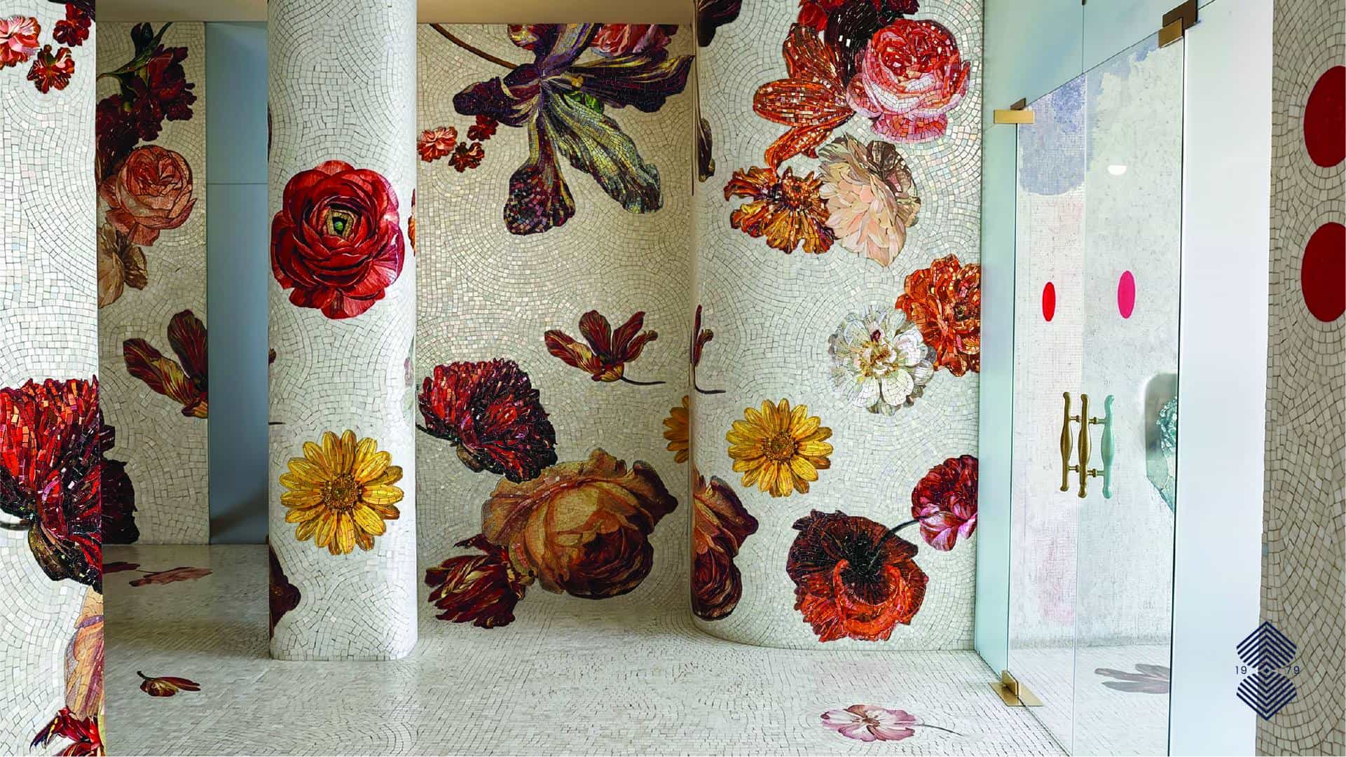Floral and Botanical Mosaic Murals