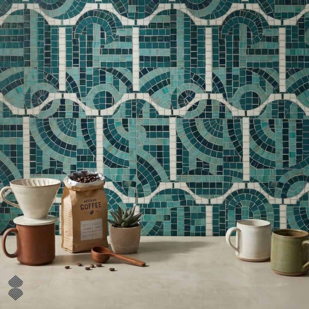 Trullo Art Deco Tile Wall Mosaic