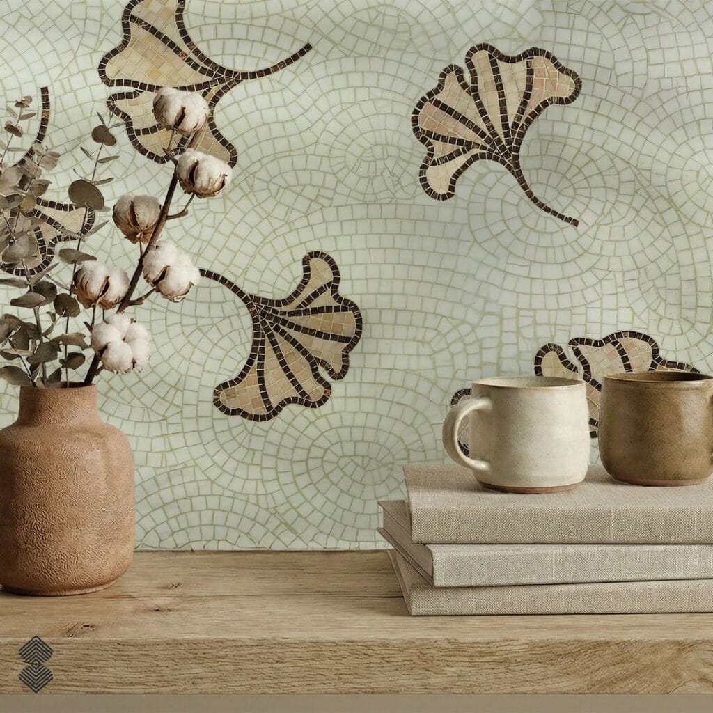 Ginkgo Leaf Mosaic Wall Art