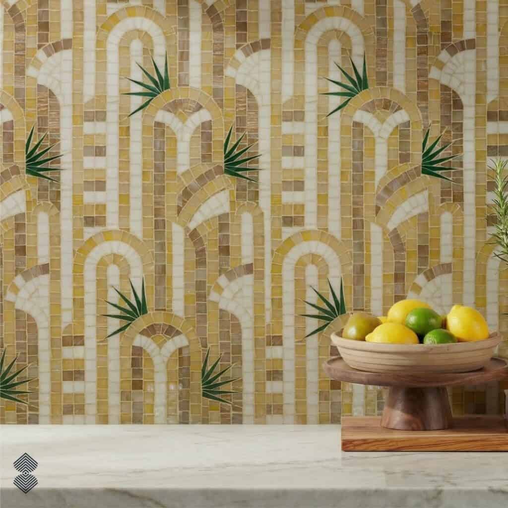 Lisse Art Deco Tile Mosaic Wall