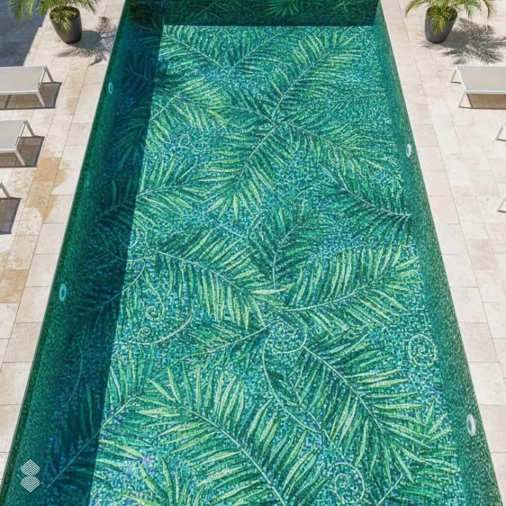 pool mosaic style you can choose using AI tools