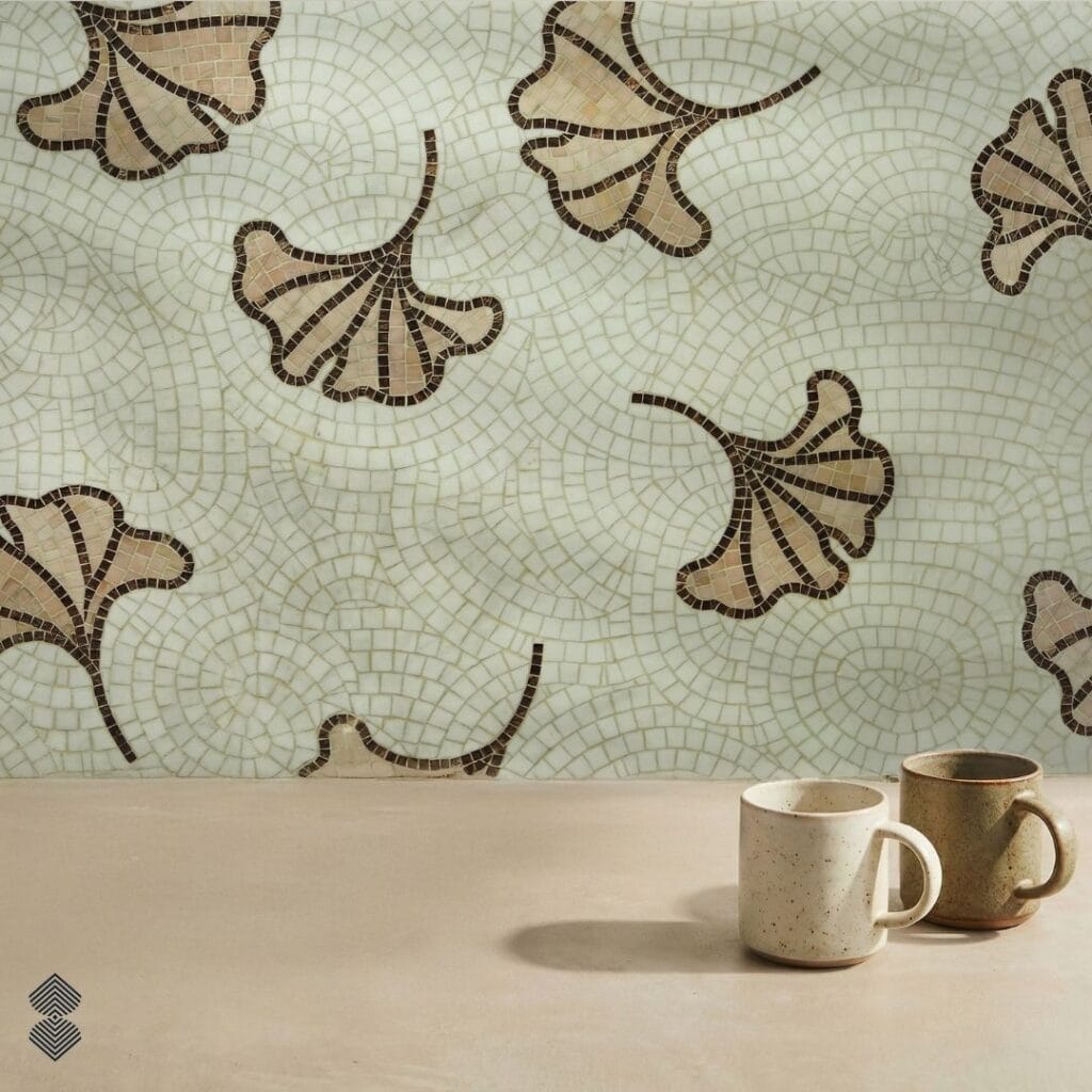 Ginkgo Leaf Mosaic Wall Art