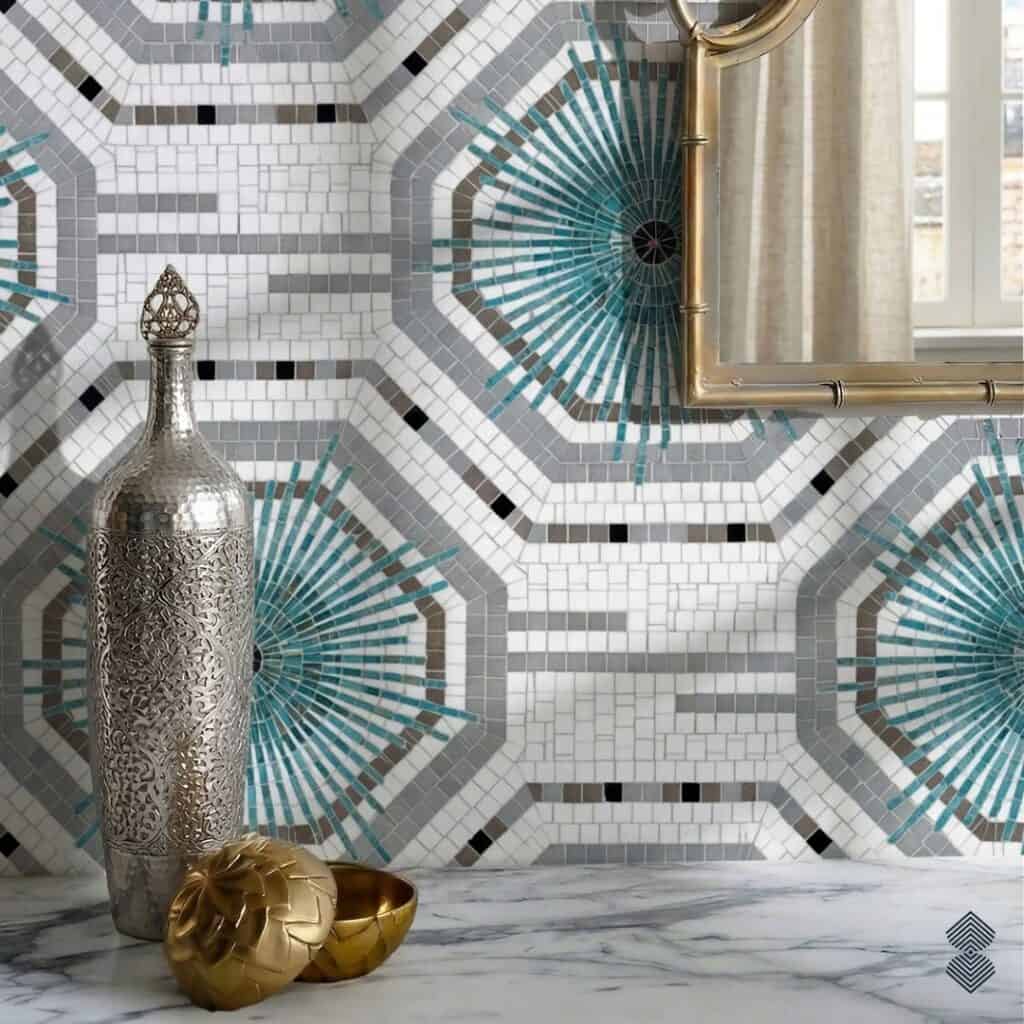 Oktagon Mosaic Kitchen Backsplash
