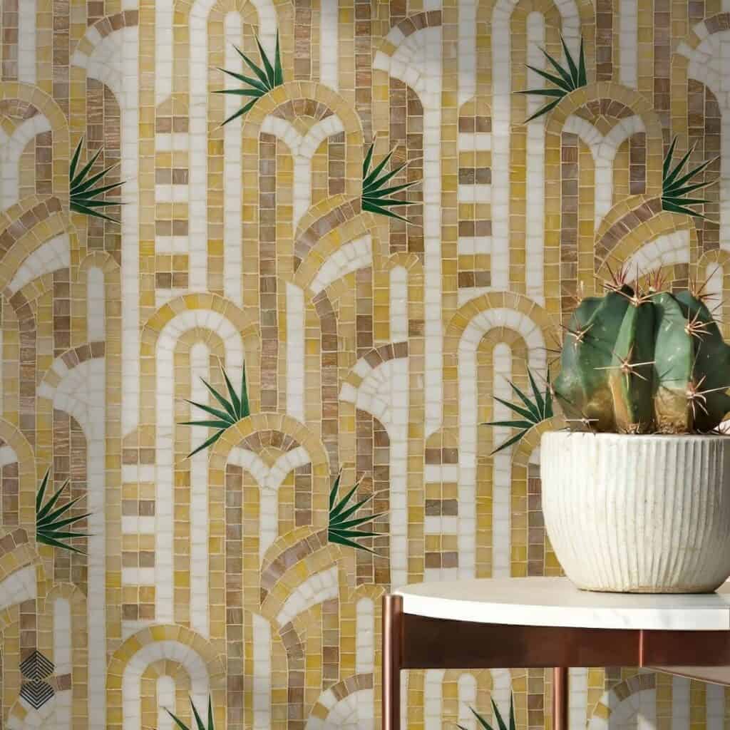Lisse Art Deco Tile Mosaic Wall