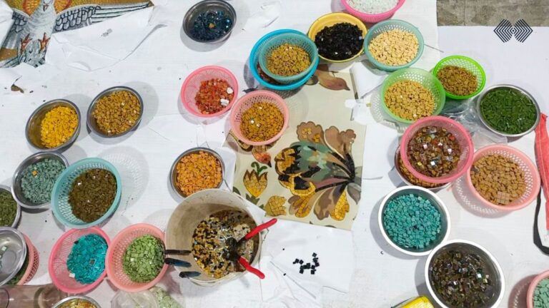 Tile colours for Floral Mosaic