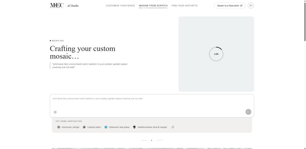 Choose a Style, Shape, and Color Direction for your pool using ai