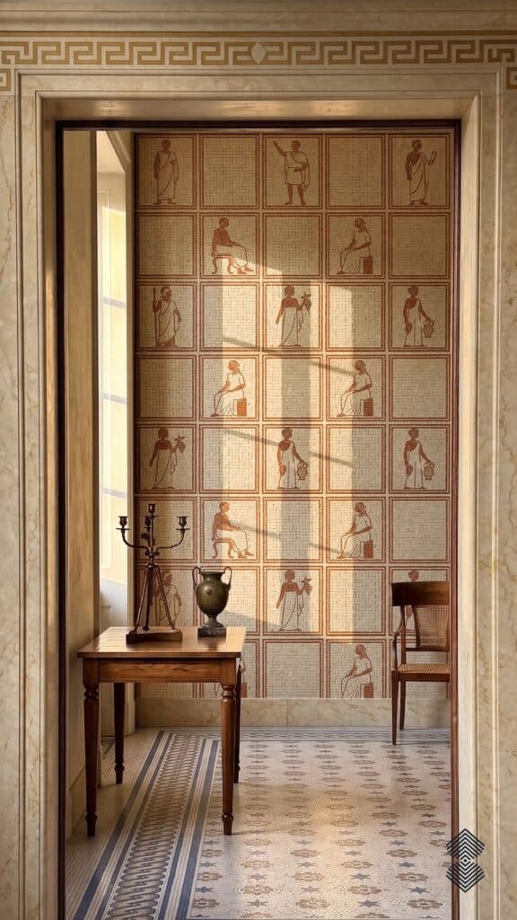 roman mosaic mythology and figurative scenes