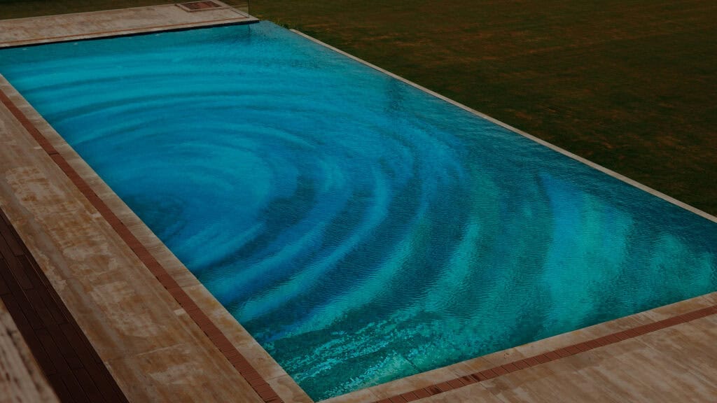 Geometric Glass Pool Mosaic