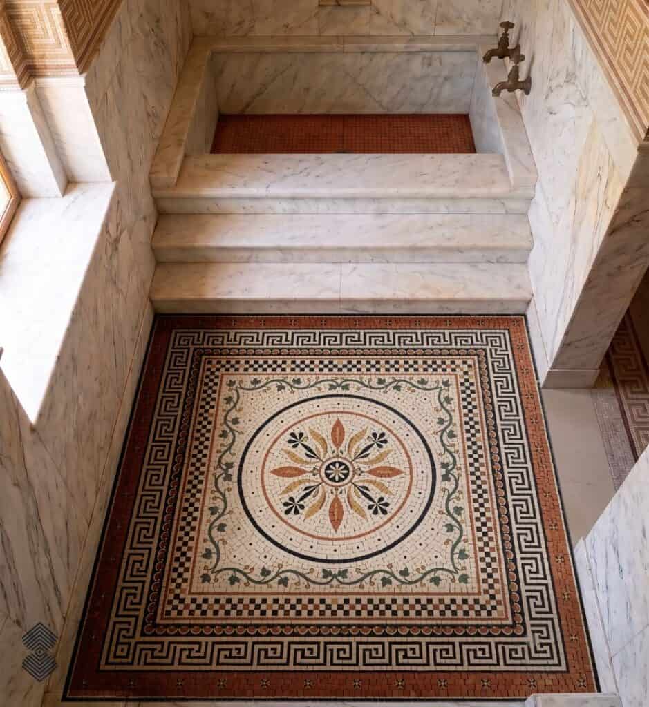 Roman Mosaic Floor Medallion Design