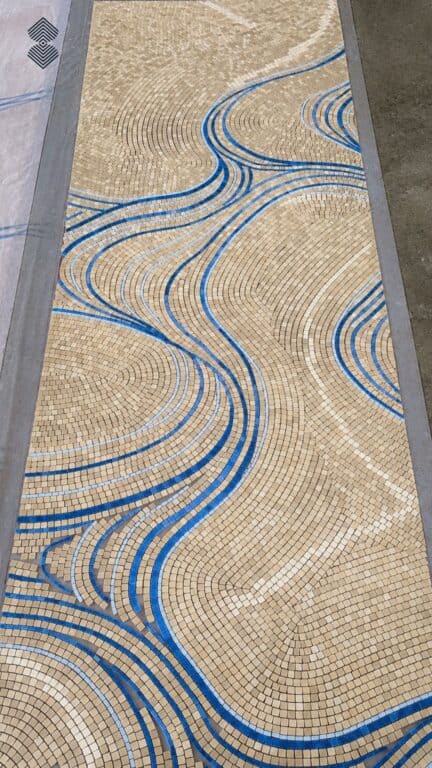 Abstract mosaic facade
