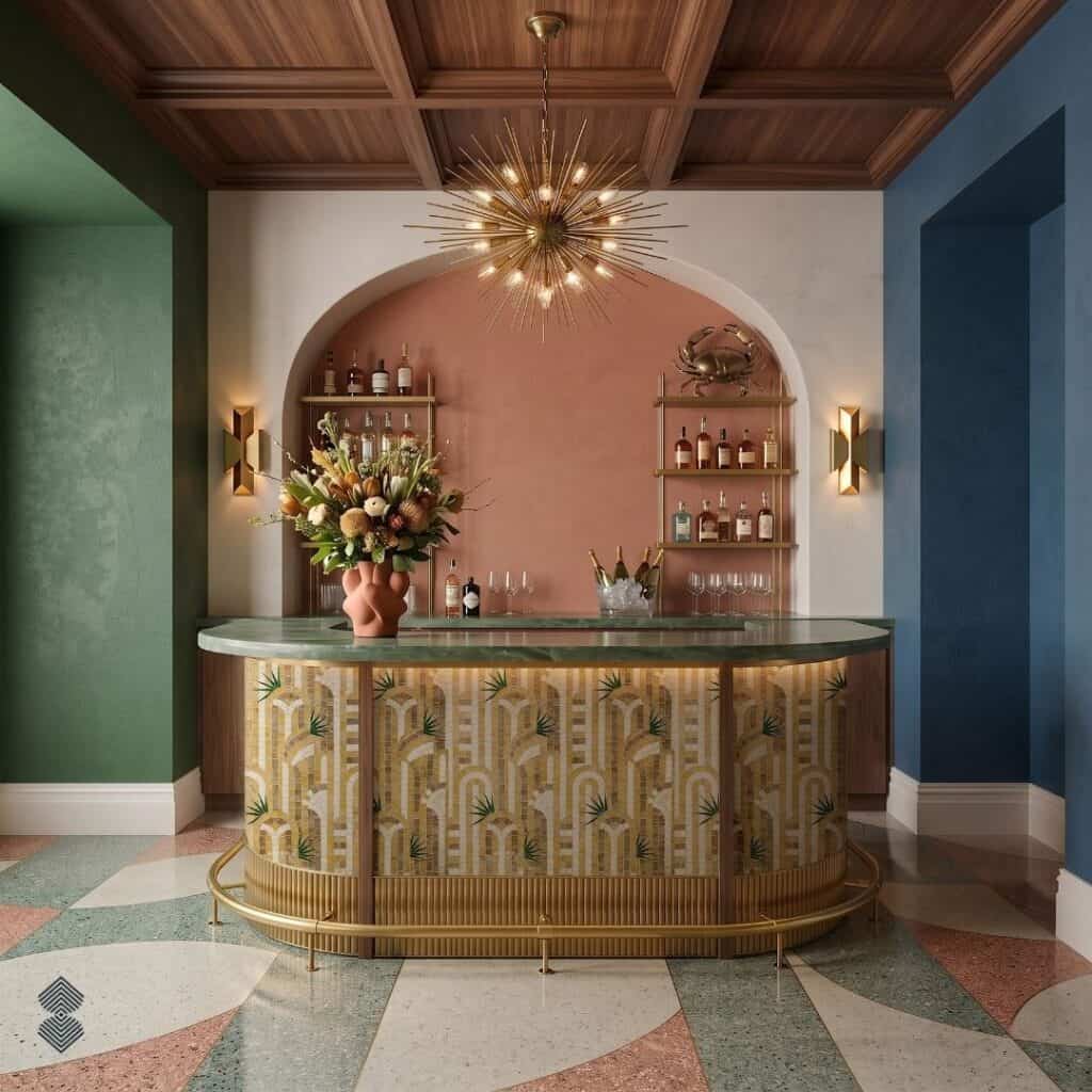 Lisse Art Deco Tile Mosaic Wall