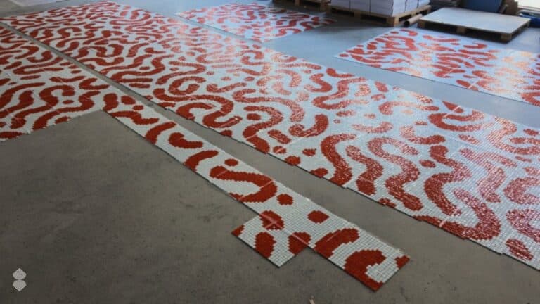 Abstract mosaic panels