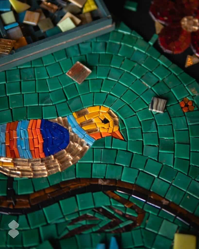 bird mosaic art