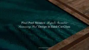 bespoke pixel-pattern pool mosaic design