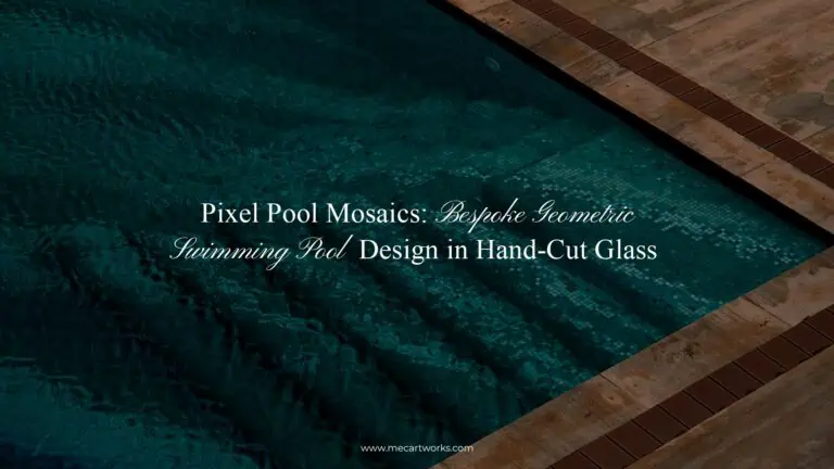 bespoke pixel-pattern pool mosaic design