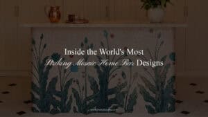 mosaic home bar designs