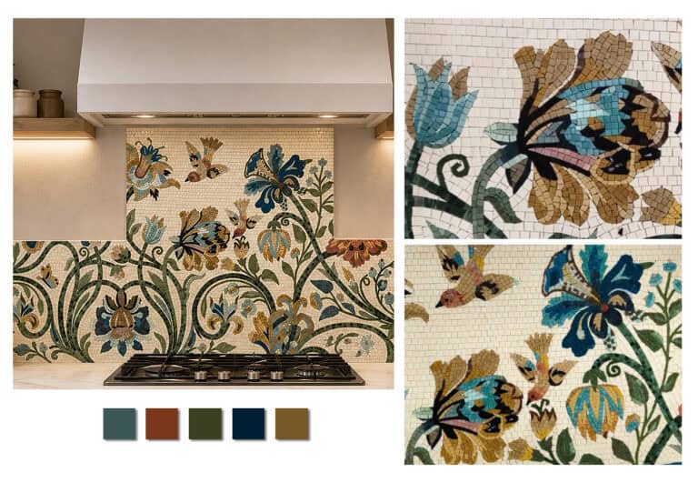 Elizabeth's mosaic backsplash