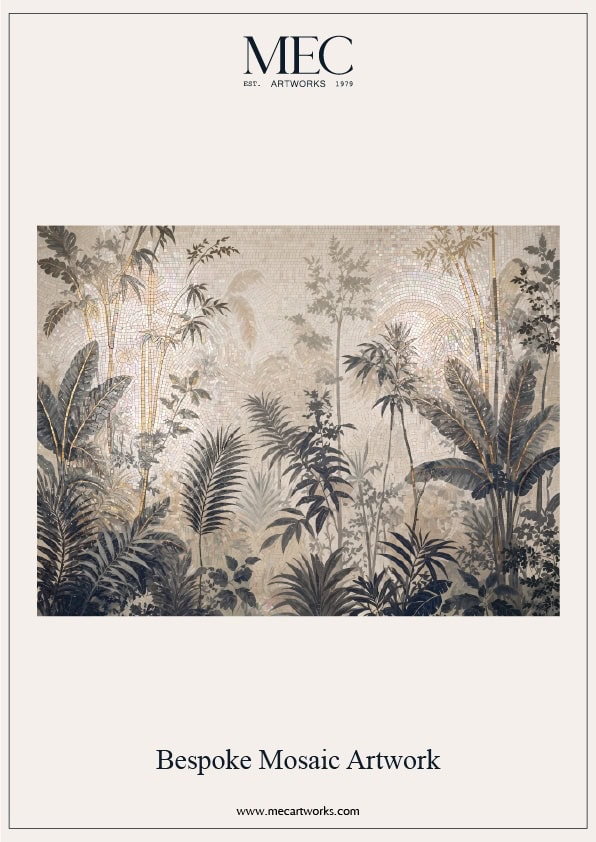 enchanted garden mosaic backsplash