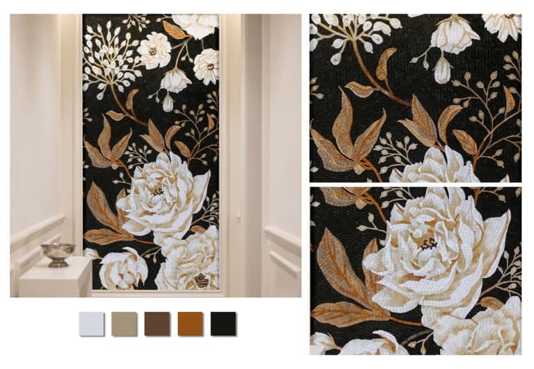 Feature wall mosaic layout
