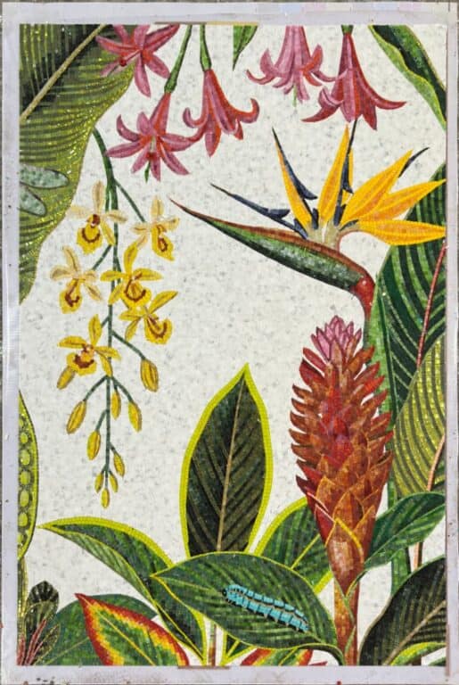 A Mosaic Featuring Tropical and Coastal Elements