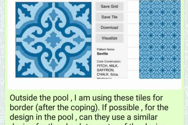 6. custom pool mosaic motif design
