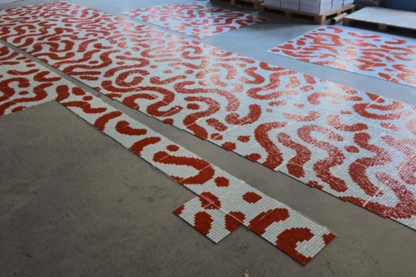 Abstract mosaic panels